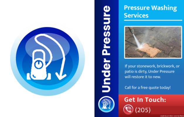 Under Pressure flyer and logo